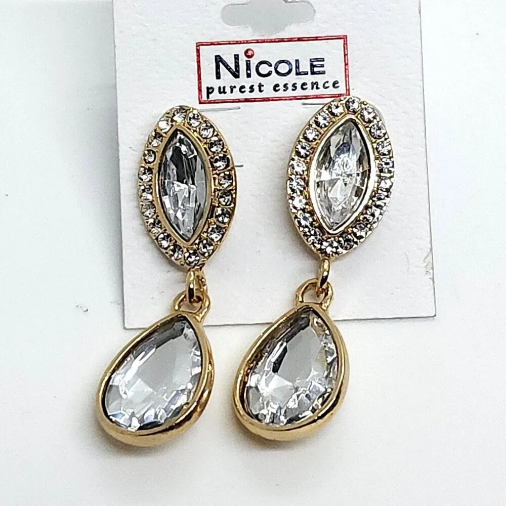 Beautiful Nicole‎ Purest Essence Rhinestone Drop Earrings